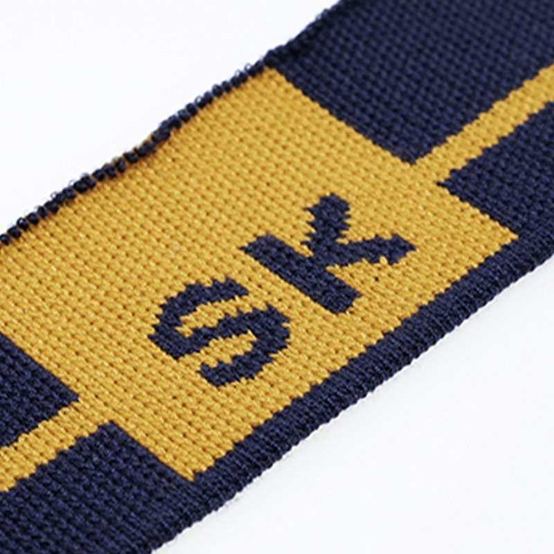 Polyester Letter Jacquard Ribbed Polo Shirthylse stoff